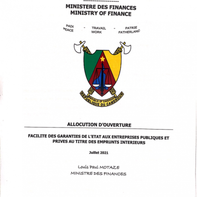 Allocution du Ministre des Finances du Cameroun