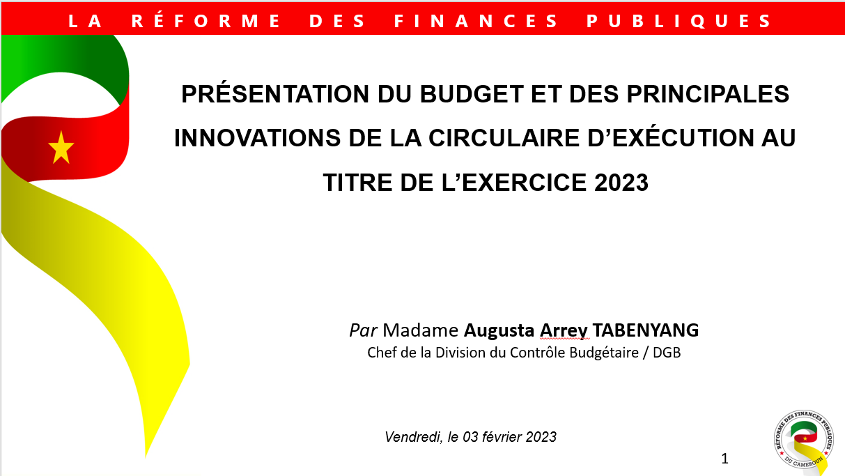 Exposé de la DGB pour la Conférence Annuelle 2023