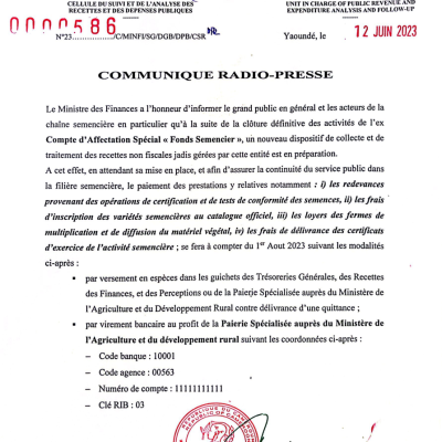 Communiqué de presse 14