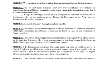 DECRET N° 2000-689-PM DU 13 SEPTEMBRE 2000 fixant le régime du congé administratif annuel des fonctionnaires