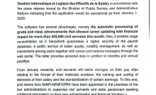 Press release from the Minister of Finance on salaries for the month of January 2025.
