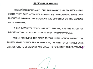 Radio-press release relating to a fake LINKEDIN account