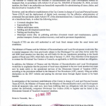 PRESS RELEASE ON LOCAL TAXES