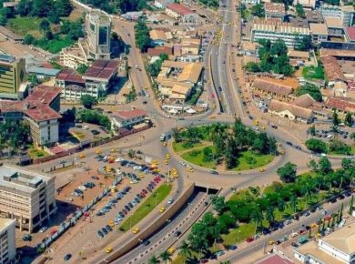 Vue aérienne d'une partie de la ville de Yaoundé, capitale politique du Cameroun