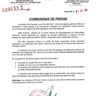 Communiqué presse nGomna